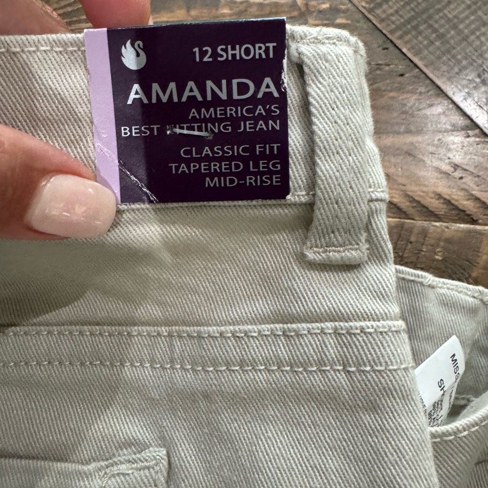 Gloria Vanderbilt Amanda Jeans 12 Short Classic Fit Tapered Leg Mid Rise - Picture 6 of 6